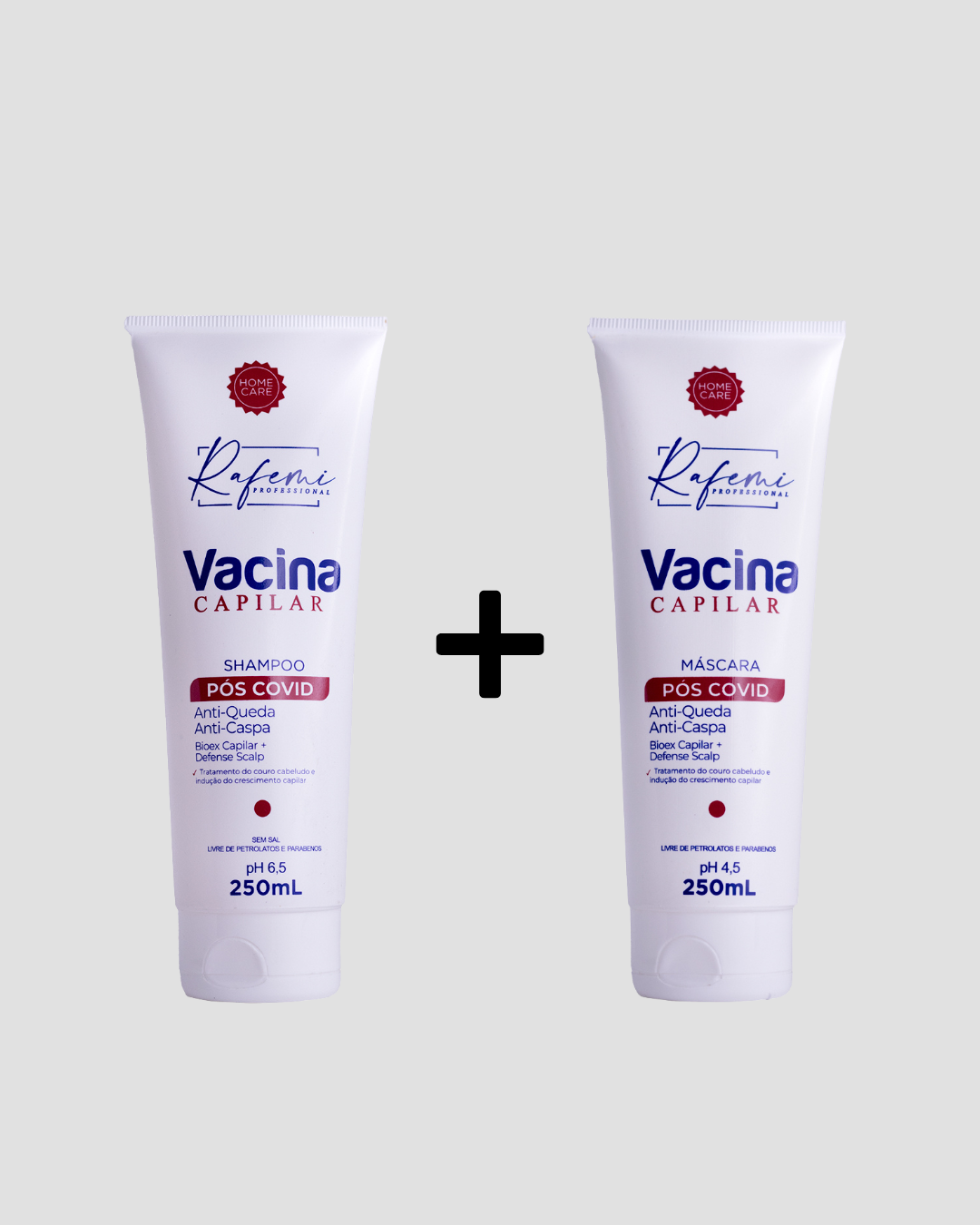 Kit Vacina capilar | Home Care | Shampoo 250ml + Máscara 250g