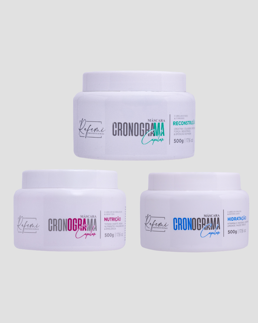 Kit Crinograma Capilar | Máscara Reconstrução 500g + Nutrição 500g + Hidratação 500g